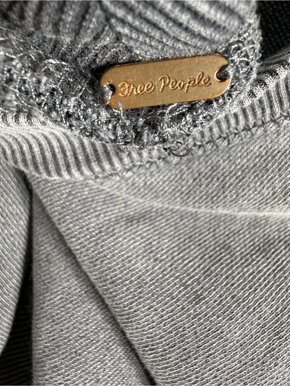 Free People Washed Charcoal Crewneck Sweatshirt - Women's